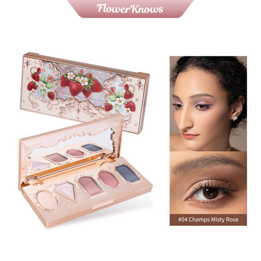 Flower Knows Strawberry Rococo Series Five-Color Eyeshadow Palette 6g