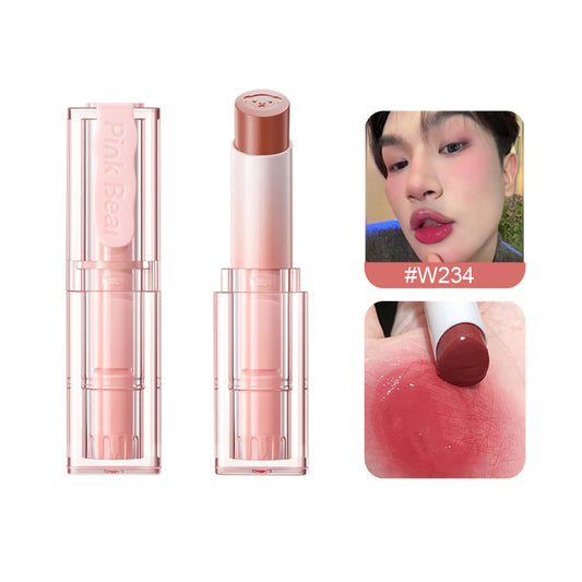 pinkbear Custard lipstick toot toot lip lip gloss, mirror water light