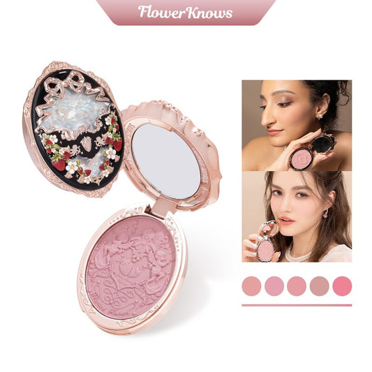 Flower Knows Strawberry Rococo Series Embossed Blush 5g Blush Powder