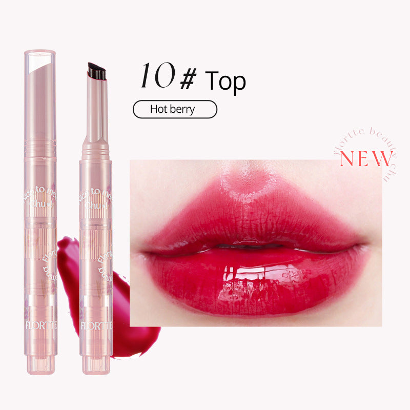 FLORTTE Love Lipstick Pencil Mirror Hydrating Lip Glaze Hydrating Love Lipstick