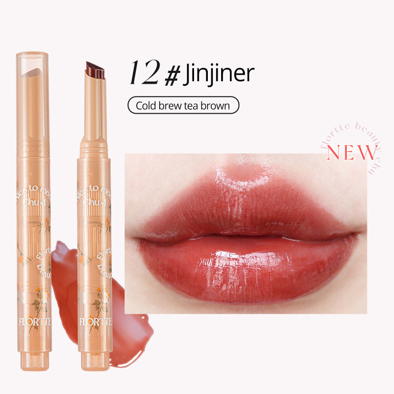 FLORTTE Love Lipstick Pencil Mirror Hydrating Lip Glaze Hydrating Love Lipstick